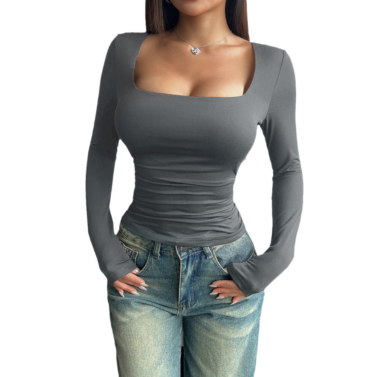 Women Casual Pullover Tight Tops